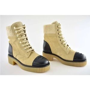 Chanel Lace Up Boots Excellent Condition!